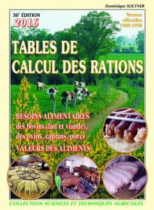 11 - Tables de calcul des rations
des bovins, ovins, caprins, porcs

SOMMAIRE

LES BESOINS DES ANIMAUX

Bovins : Vaches laitières, vaches... 